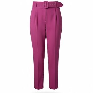 One n More Pink Pleated Trousers Belted Size Small